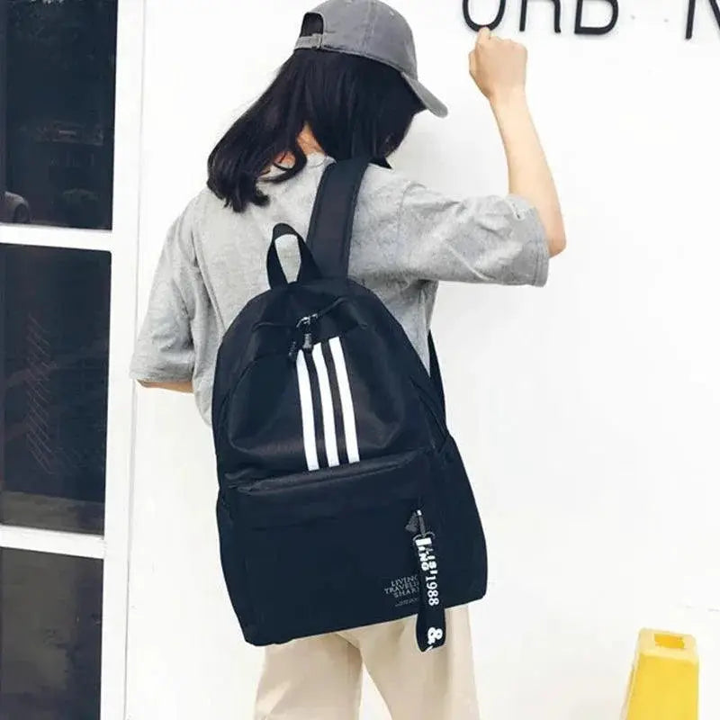 Teenage Unisex Canvas Backpack Large Capacity Students