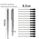Mini Ballpoint Pen - 10 Refills Pocket Set