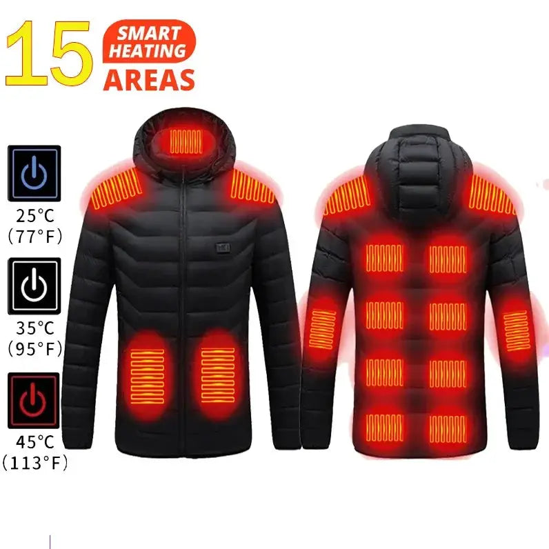 21 Areas Heated Jacket For Men Waterproof Heating Coat