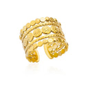 Luxury Gold Stainless Steel Rings Elegant Jewelry Set for All