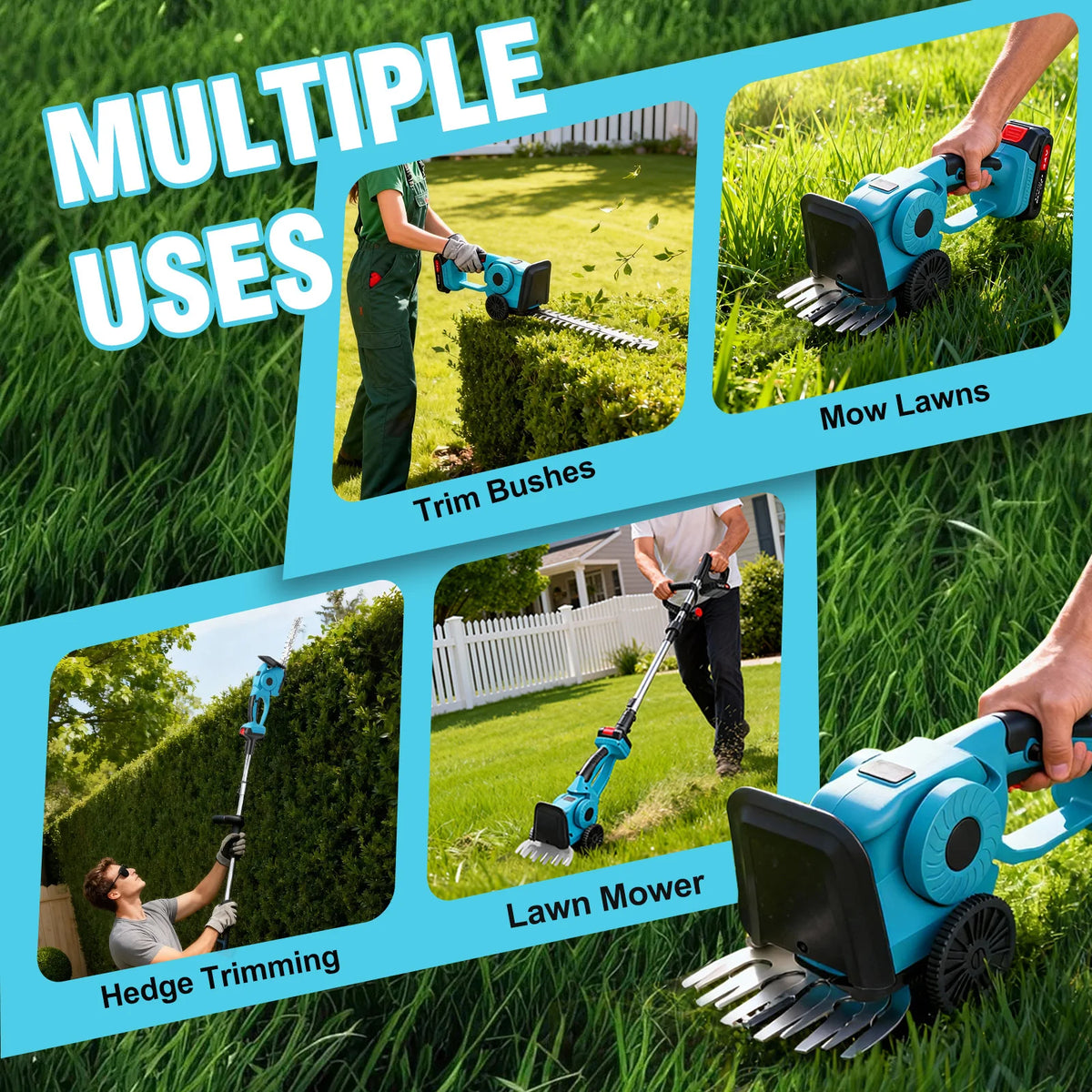Cordless Electric Hedge Trimmer Handheld Grass Cutter & Lawn — product view 5