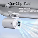 Car Clip On Fan 360 Degree Rotatable USB Rechargeable Portable Cooling On The Go