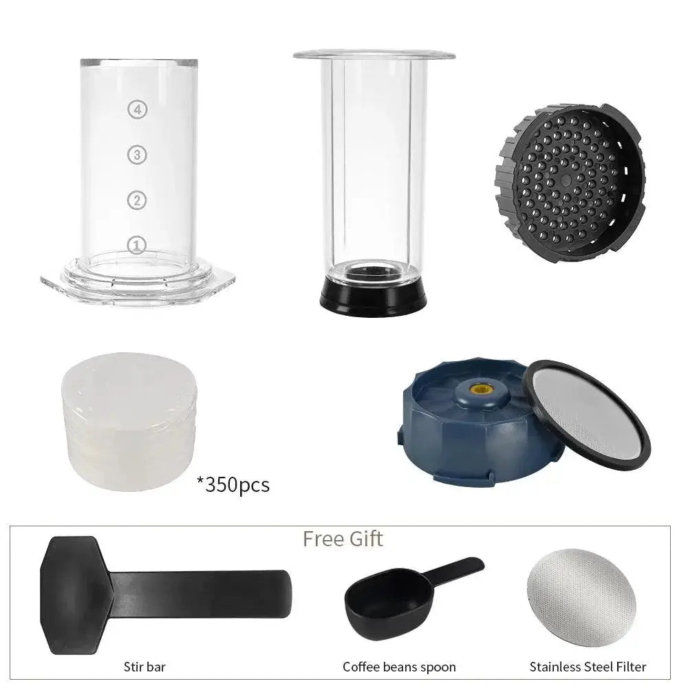 Cafemasy Transparent Espresso Coffee Maker Portable