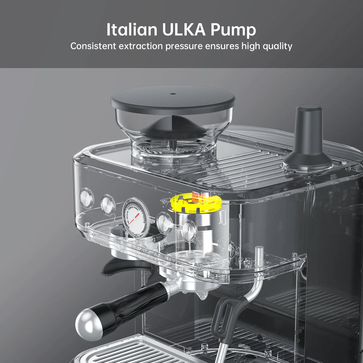 Espresso Machine with Milk Frother and Grinder, Bar Automatic — product view 7