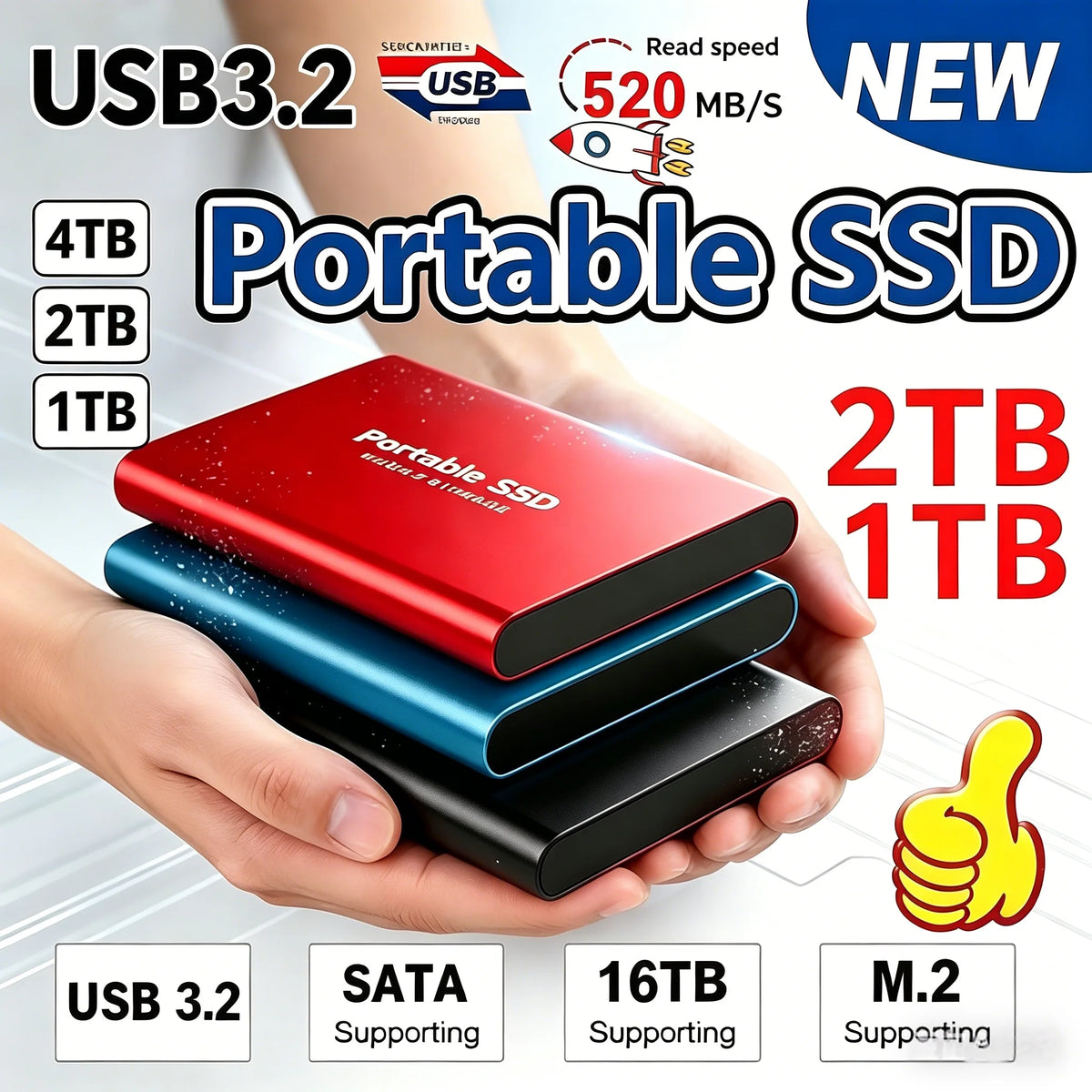 USB Computer External SSD Drive