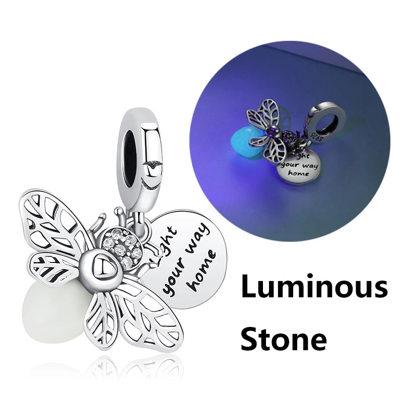 Sterling Silver Charm Firefly Butterfly