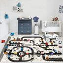 Kids Road Map Carpet - Parking Lot Traffic Playmat