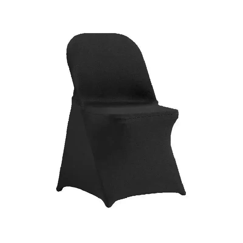 Black Stretch Spandex Chair Cover — product view 1