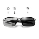 Men's Photochromic Polarized Sunglasses for Driving Day Night
