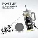 Meoky 40oz Tumbler Handle Straw Stainless Steel Cup Gift