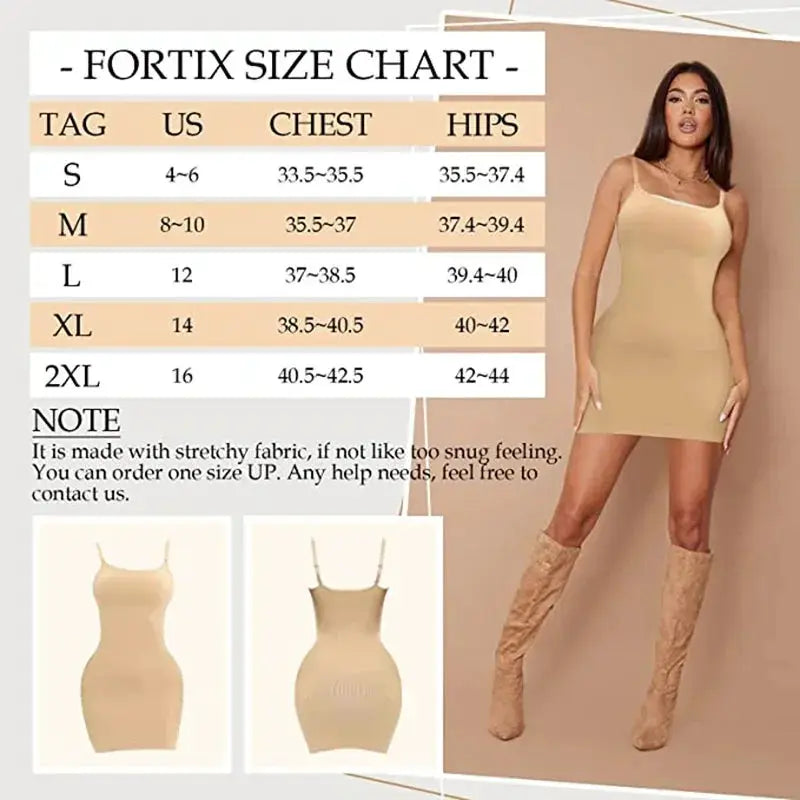 GUUDIA Shapewear Slip With Adjustable Tummy Control Straps