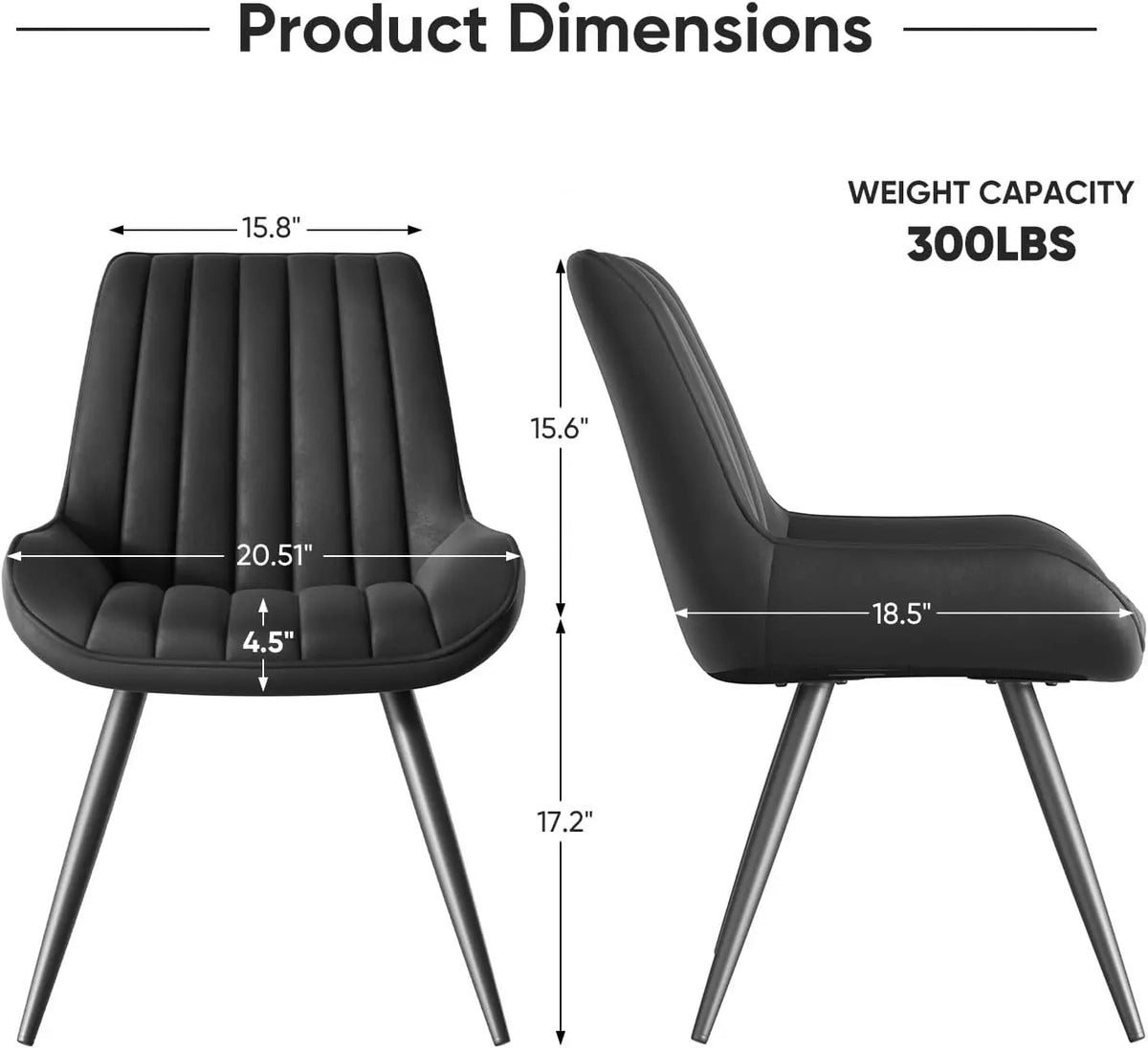 Modern Cushioned Dining Chair Set