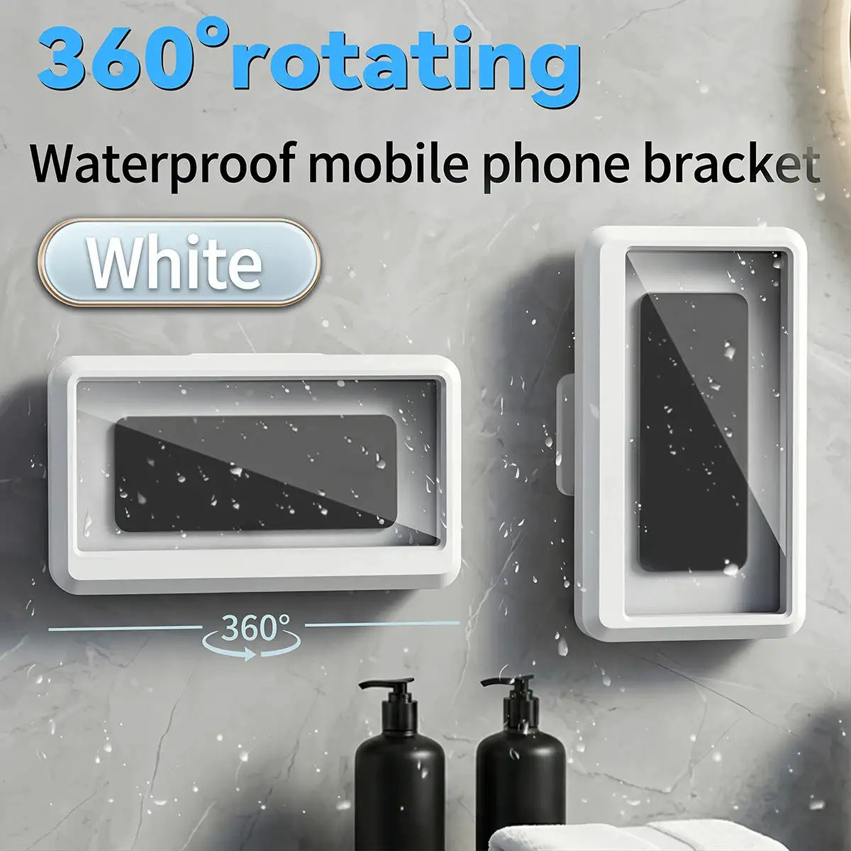 360 Rotation Waterproof and Anti-fog Mobile Phone Case for Bathroom Shower Phone Holder Waterproof Can Be Touched Shower Phone