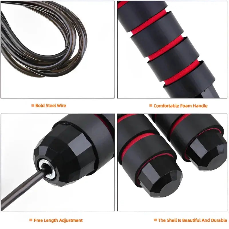 Adjustable Steel Wire Jump Rope for Fitness Training