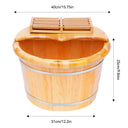 Foot Bath Massager Cedar Wood Color Free Standing Footbath Basin Foot Soaking Bath Basin Foot Bucket Footbathing Home Supplie