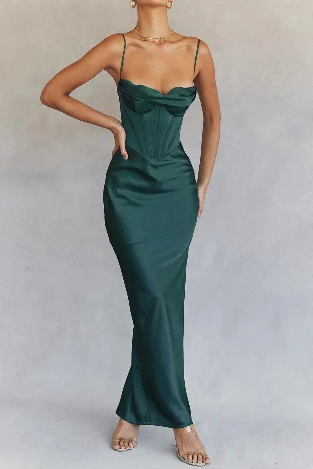 Elegant Satin Maxi Dress for Chic Events — product view 13