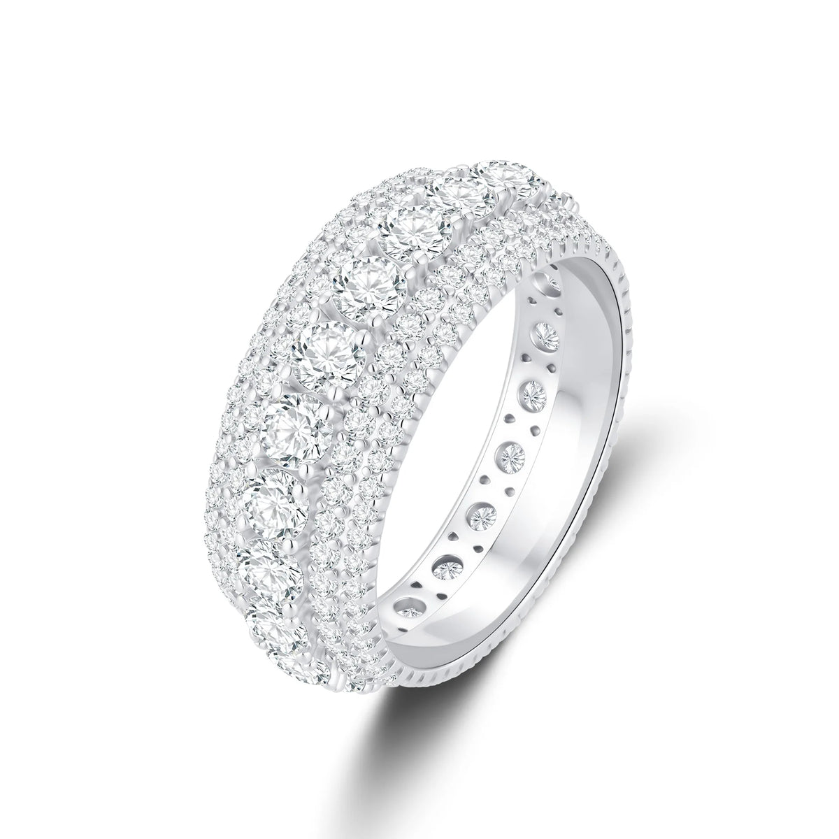 Multi Row Full Eternity Moissanite