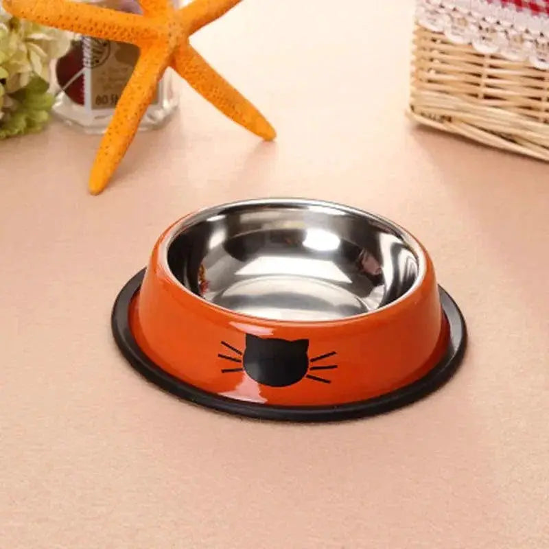 Stainless Steel Cat Feeding Bowl Durable Non Slip Pet Bowl