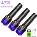 Zoomable UV Flashlight - Rechargeable Pet Detector