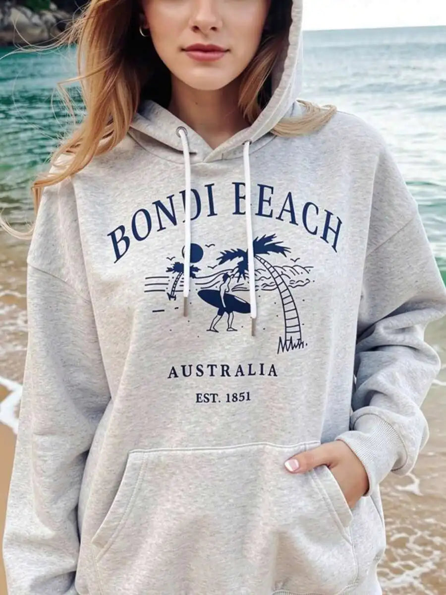 Long Sleeve Graphic Hooded Sweatshirt