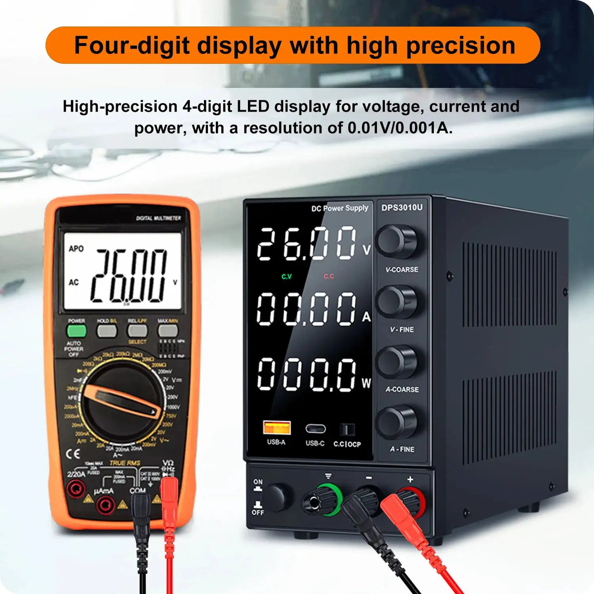 Adjustable DC Bench Power Supply for Electronics — product view 6