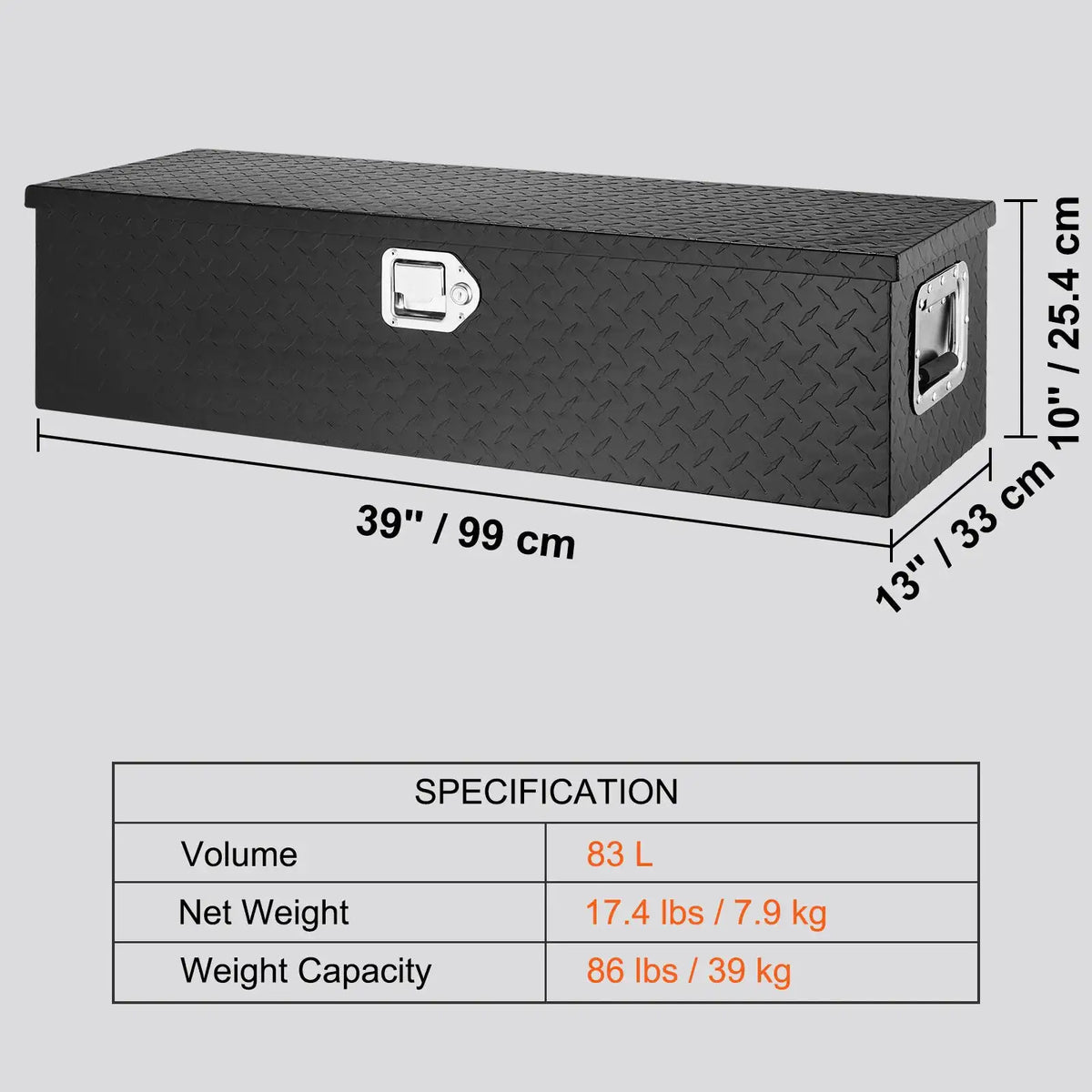 Premium Diamond Plate Tool Box — product view 9