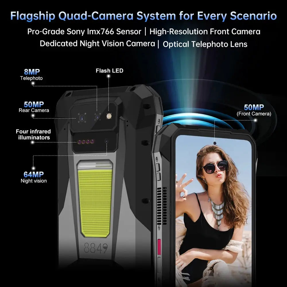 Rugged Phone With Projector — product view 6