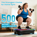 Smart Vibration Plate Exercise Machine With LED Light Strip Deep
