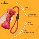 MASBRILL Interactive Rubber Dog Toy for Dental Health Chew