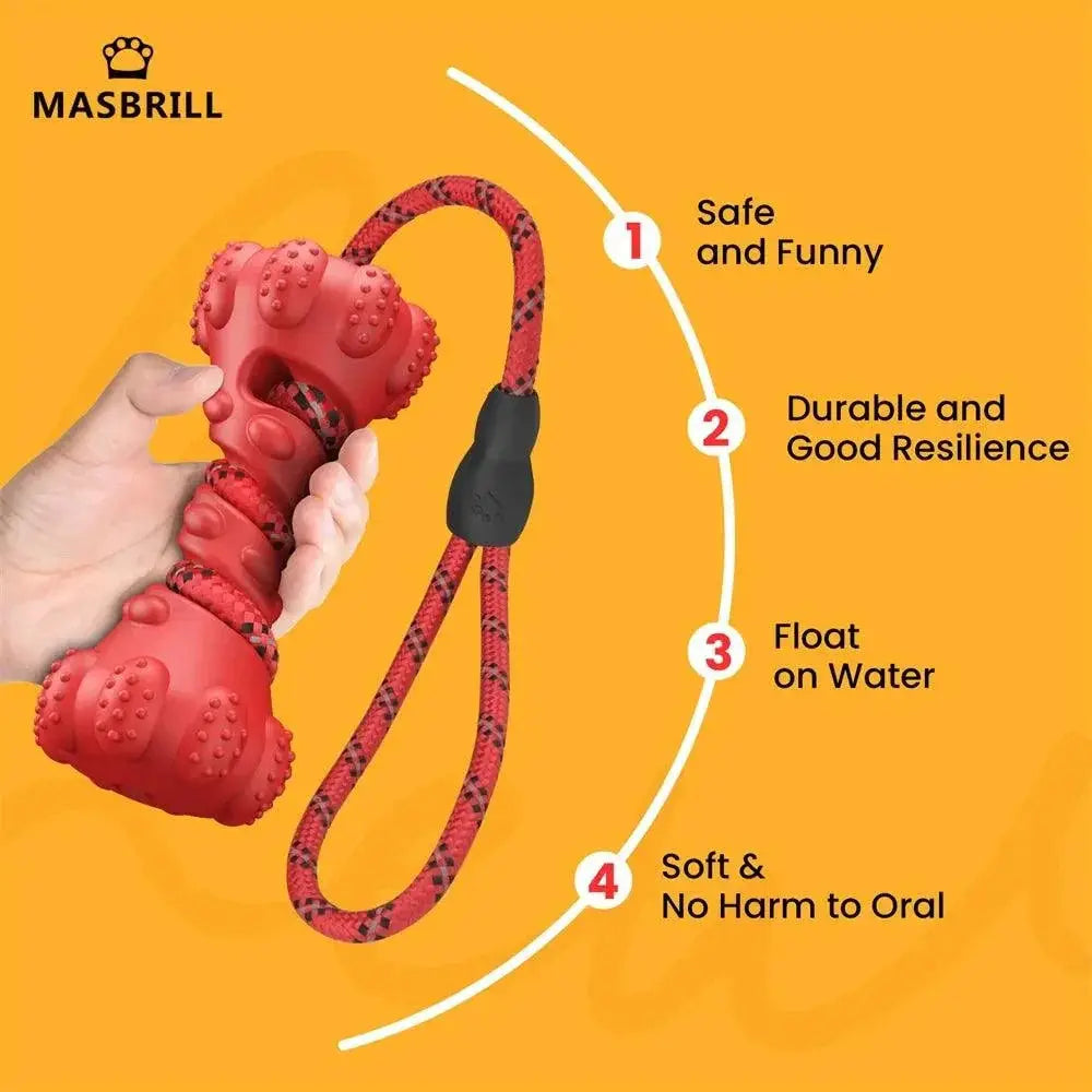 Masbrill Interactive Rubber Dog Toy for Dental Health Chew