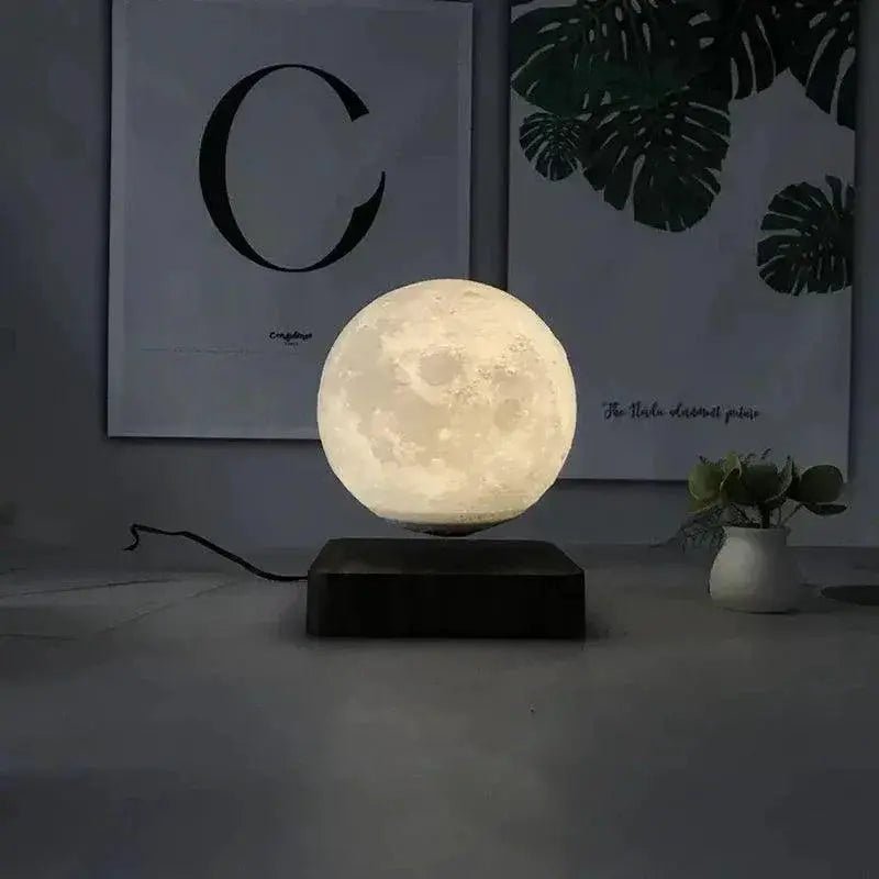Floating Moon Lamp 3D Printed Magnetic Levitation Light