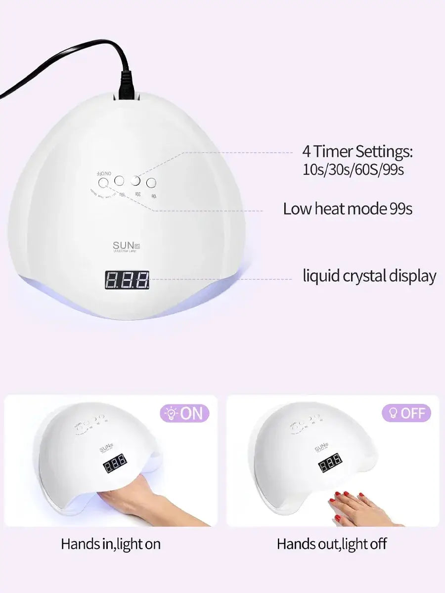 YIKOOLIN UV LED Nail Lamp 48W Fast Gel Dryer For Home Use