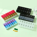 Weekly Portable Pill Organizer With 14 Compartments