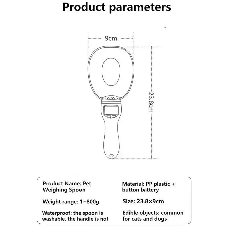 Pet Bowl Measuring Spoon Feeder Electronic Dispenser