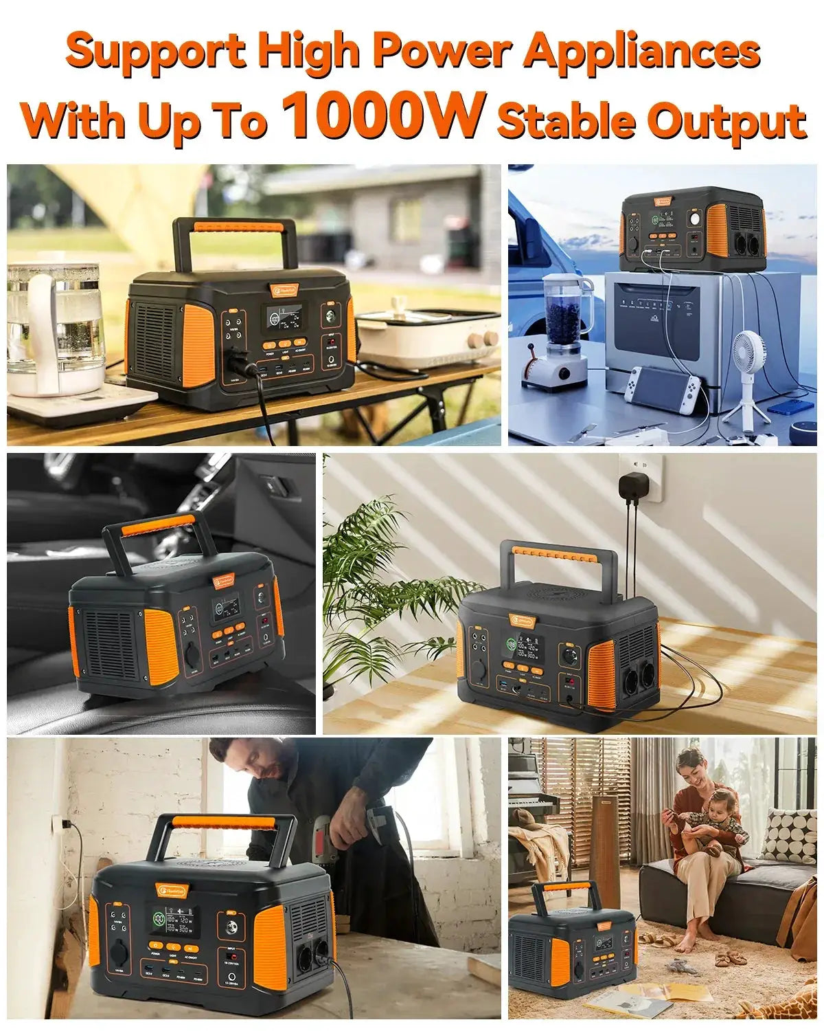 FF Flashfish J1000PLUS 1000W Portable Power Station Kit