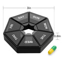 7 Day Pill Case With Date Reminder Portable Tablet Holder