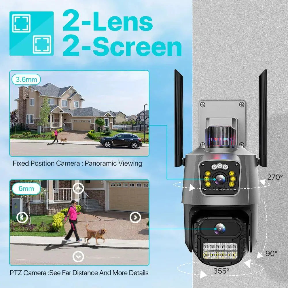 Outdoor Smart Security Camera AI Auto Tracking Night Vision