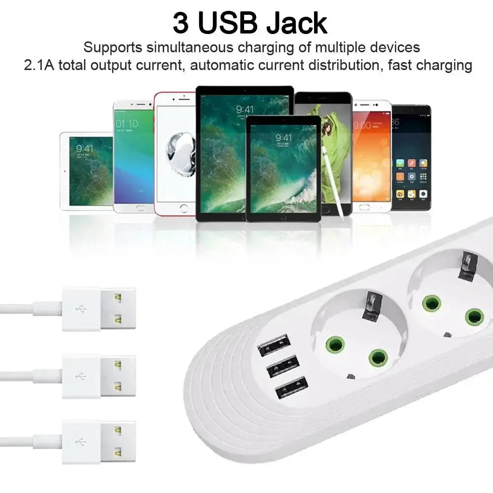 Smart Home Power Strip With USB Ports For Fast Charging