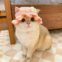 Cute Flower Cat Hat for Pet Cosplay