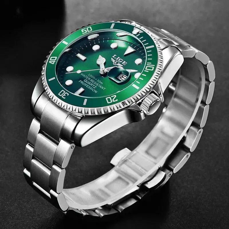 LIGE Diver Watch Stylish Waterproof Wristwatch for Adventure