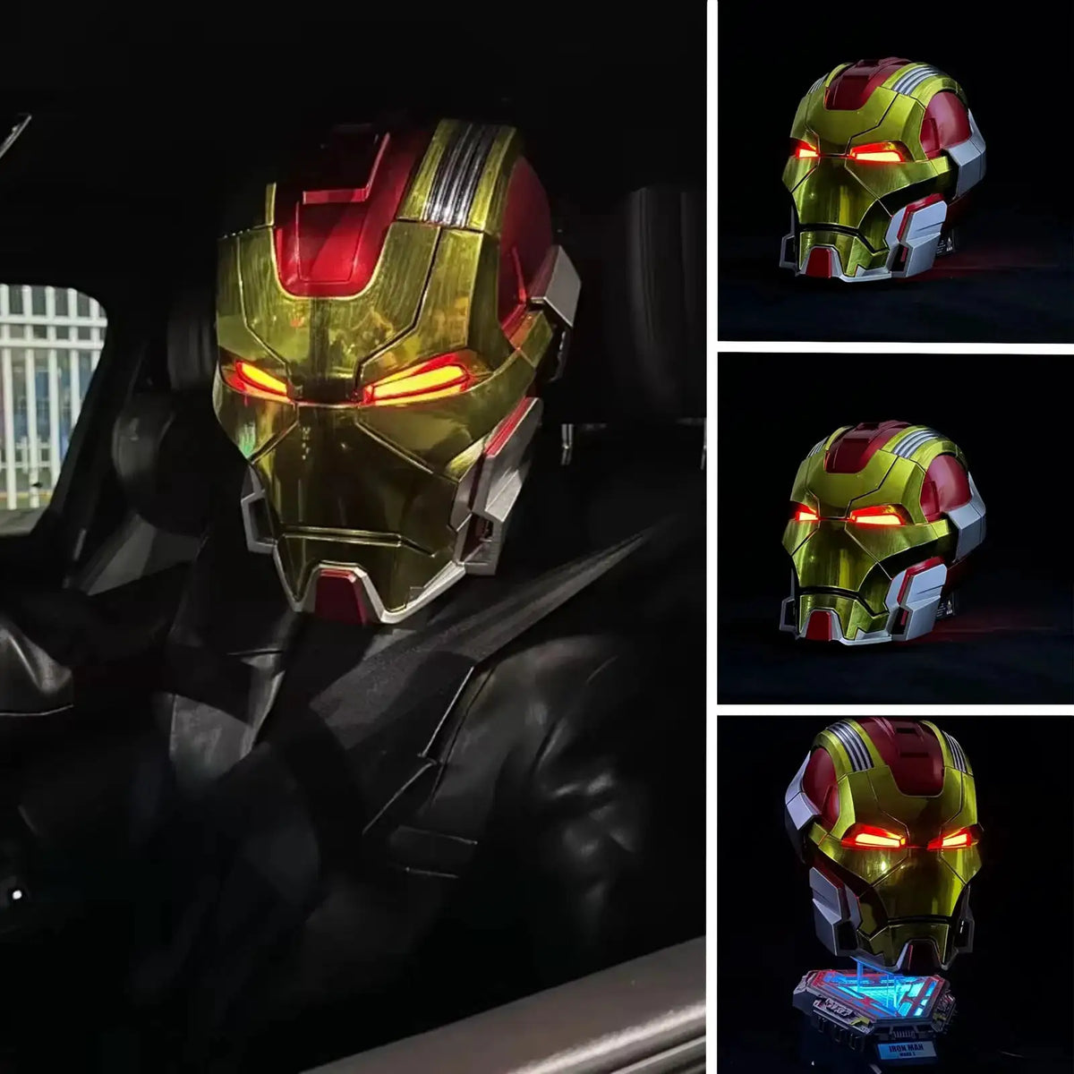 Iron Man Mk17 1:1 Full Face Helmet Jarvis Collectible Cosplay Voice Control Electric Wearable Mask Prop Mecha Model Toy Gifts