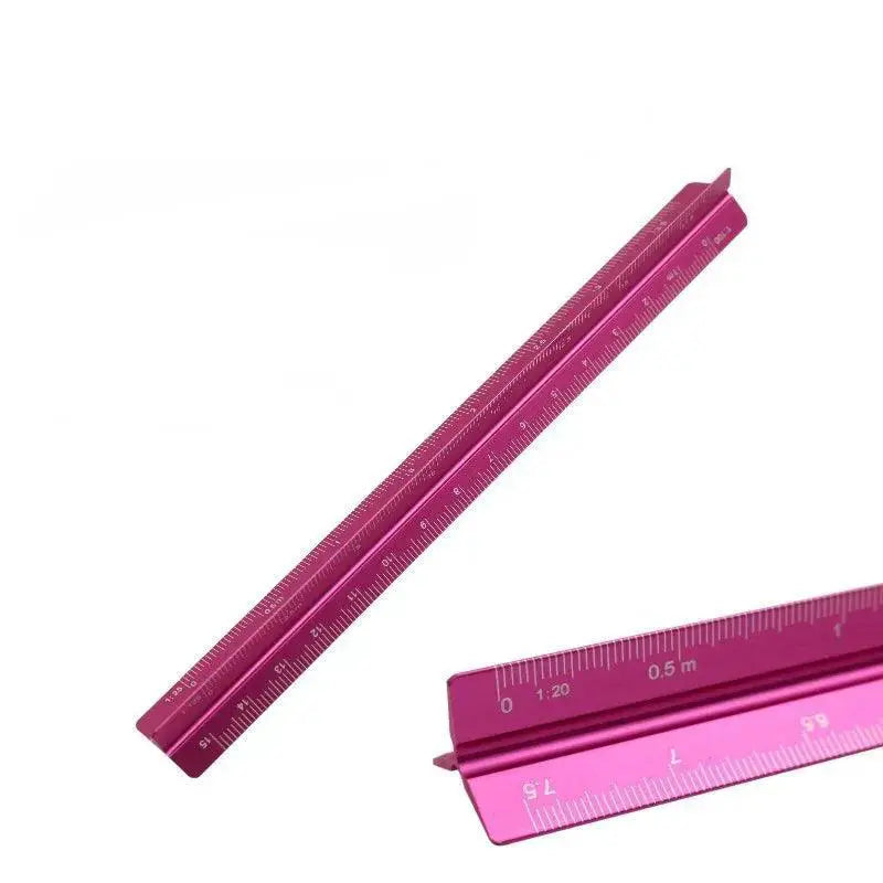15cm Aluminum Triangular Scale Ruler 1 To 20 And 1 To 125