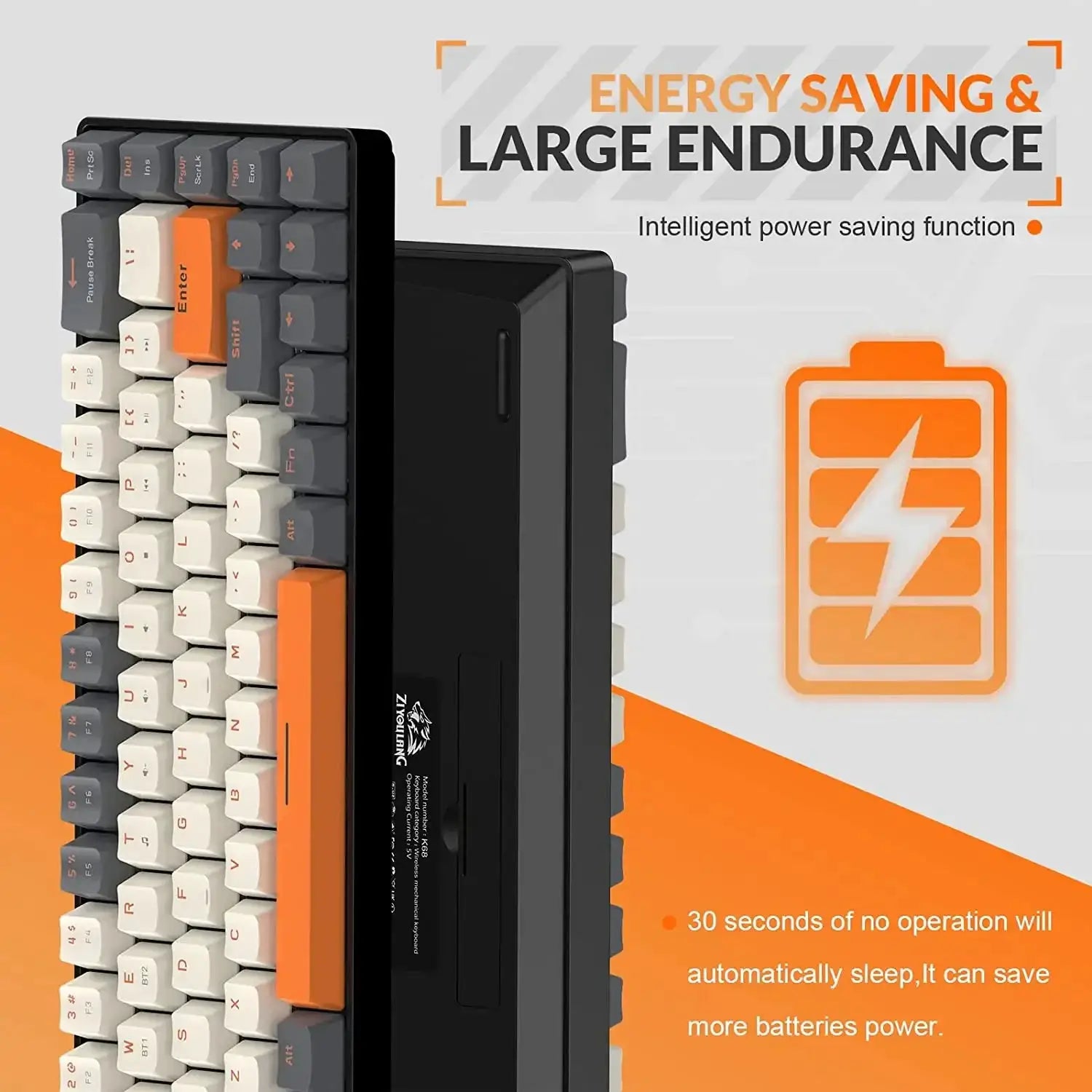 60 Percent Wireless Mechanical Keyboard Bluetooth Red Switch
