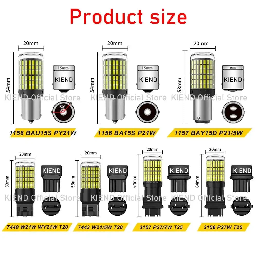 2Pcs 1156 Led Turn Signal Light Lamp