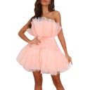 Strapless Tulle Mini Party Dress