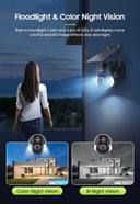 SHIWOJIA Mini Solar Camera 4G Wifi PTZ 3MP 4X Zoom