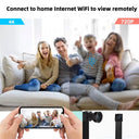 HD 4K WiFi Mini Nanny Cam 1080P Remote Viewing Motion Detection