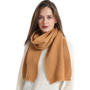 Women's Solid Color Wool Knitted Warm Thickened Scarf Gaiter