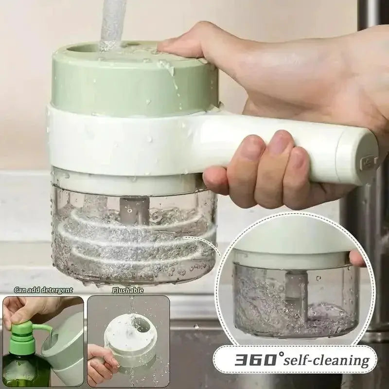 4 In 1 Vegetable Cutter Set Portable Wireless Food Processor
