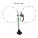 Interactive Feather Cat Wand Toy with Suction Cup Base